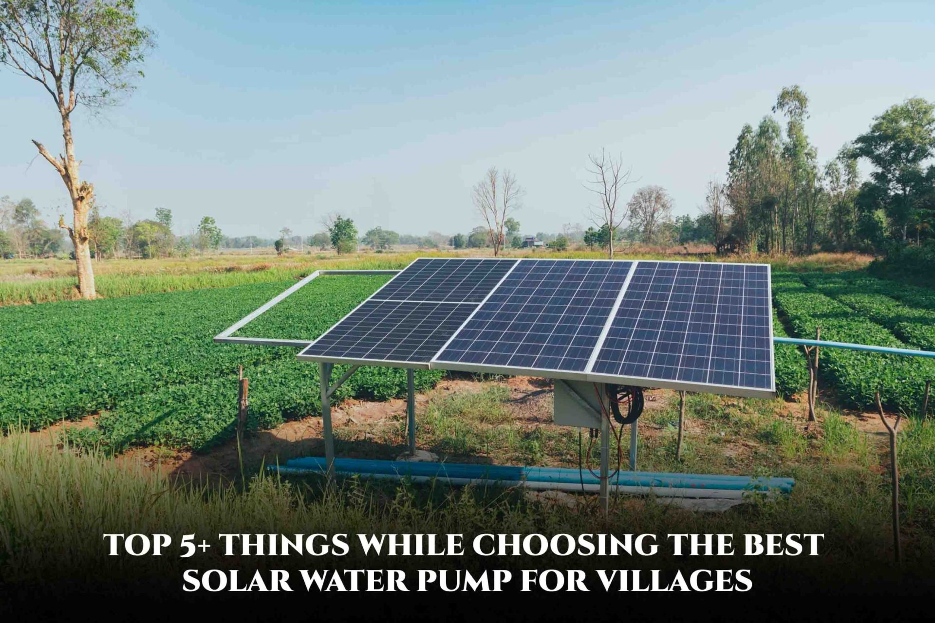 Top 5+ Things While Choosing the Best Solar Water Pump for Villages